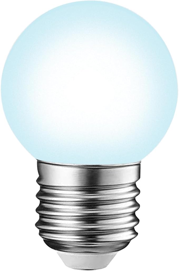 LED Light Bulb, 95Ra Daywhite Refrigerator Light Bulb G45 40W Equivalent, 5W 6000K E26 Waterproof Full Spectrum Lightbulbs Cool White Small Grow Light for Home, Bathroom, Vanity, Freezer, Plant