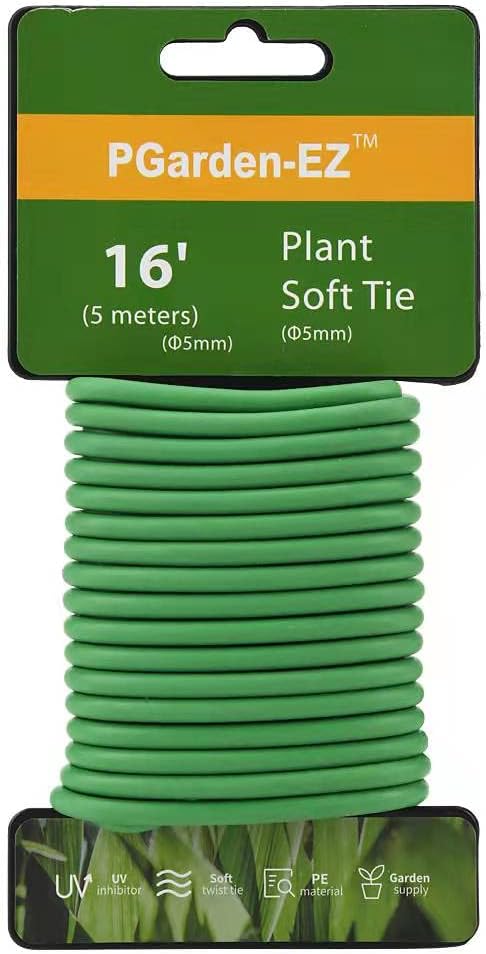 Green Soft Twist Tie Plant Tie Flexible TPR Garden Supply, for Tomatoes Roses Vines Organizing(16.4