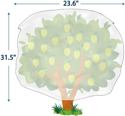 Homimp Plant Covers Freeze Protection, 8Pack Frost Covers with Zipper Drawstring (23.6" x 31.5") Plant Protection Cover Bags for Outdoor Winter Frost Cold Weather Shrubs Trees Jacket Covers(Green)