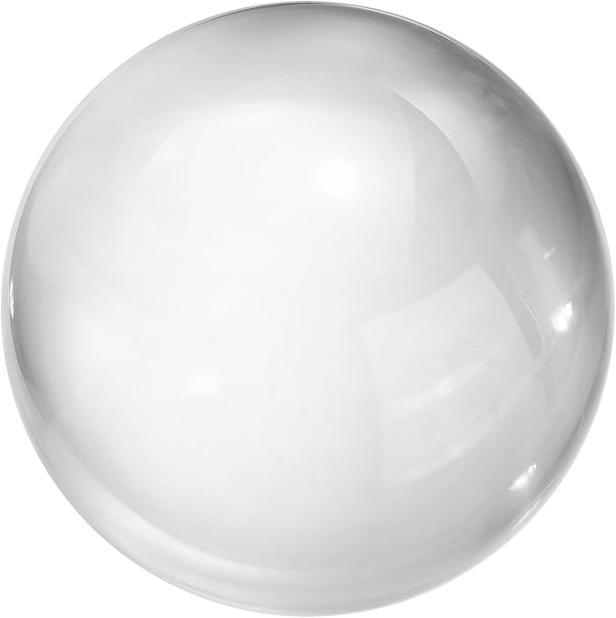 uxcell 70mm/2.8" Crystal Sphere Ball Glass Solid Decorative Sphere Crystal Ball Prop Ornament for Feng Shui Divination Fortune Telling Tabletop Fountain Decoration, Clear