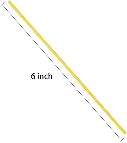 Tangyinrd 300 Pcs 6 inch Yellow Plastic Twist Ties, Cable Ties, for Bags, Gardening Tools