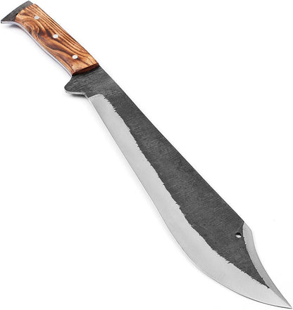 Armory Replicas™ Into The Wild High Carbon Steel Full Tang Outdoor Camping Machete – 14-inch Blade with Textured Finish, Sheesham Wood Handle & Genuine Leather Sheath