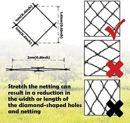 Meanchen Bird Netting 20x20 Ft, 1/2In Mesh Heavy Duty Garden Netting Pest Barrier for Plants, Vegetables, Extra Strong Woven Mesh Netting, Animal Fencing for Fruit Trees Against Birds, Deer, Poultry