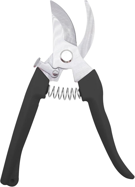Pruning Shears for Gardening, 1 Pack Garden Scissors for Cutting Fresh Flowers, Floral Clippers for Plants, Fruits (Black)