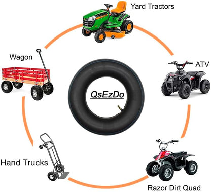 4.00-8 Wheelbarrow Inner Tube (2 pack),with TR87 Bent Straight Valve Tyre, work for 4-8 4.8/4.00-8 tire onto Barrow Sack Truck Trolley Spare Wheel, wheelbarrow, and more