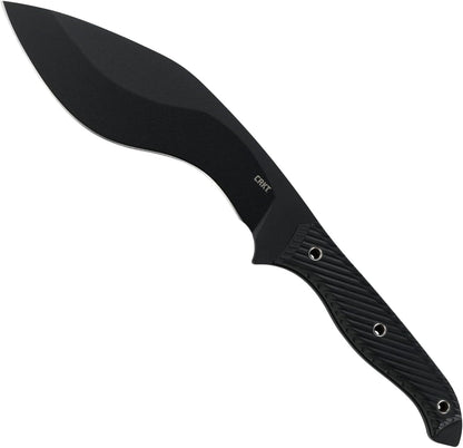 CRKT Clever Girl Kukri Compact Machete: Heavy Duty Powder Coated SK-5 Carbon Steel Blade, Textured G10 Handle with Sheath 2710