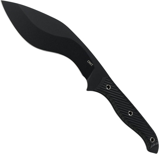 CRKT Clever Girl Kukri Compact Machete: Heavy Duty Powder Coated SK-5 Carbon Steel Blade, Textured G10 Handle with Sheath 2710