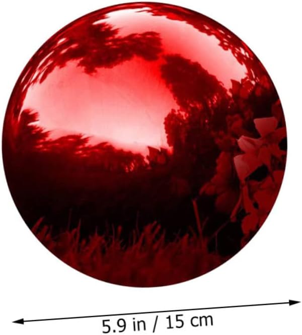 Stainless Steel Polished Gazing Ball Reflective Garden Mirror Sphere Decor for Outdoor Spaces Durable Metal Ball for Elegant Home and Garden Decoration 5.89inch