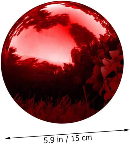 Stainless Steel Polished Gazing Ball Reflective Garden Mirror Sphere Decor for Outdoor Spaces Durable Metal Ball for Elegant Home and Garden Decoration 5.89inch