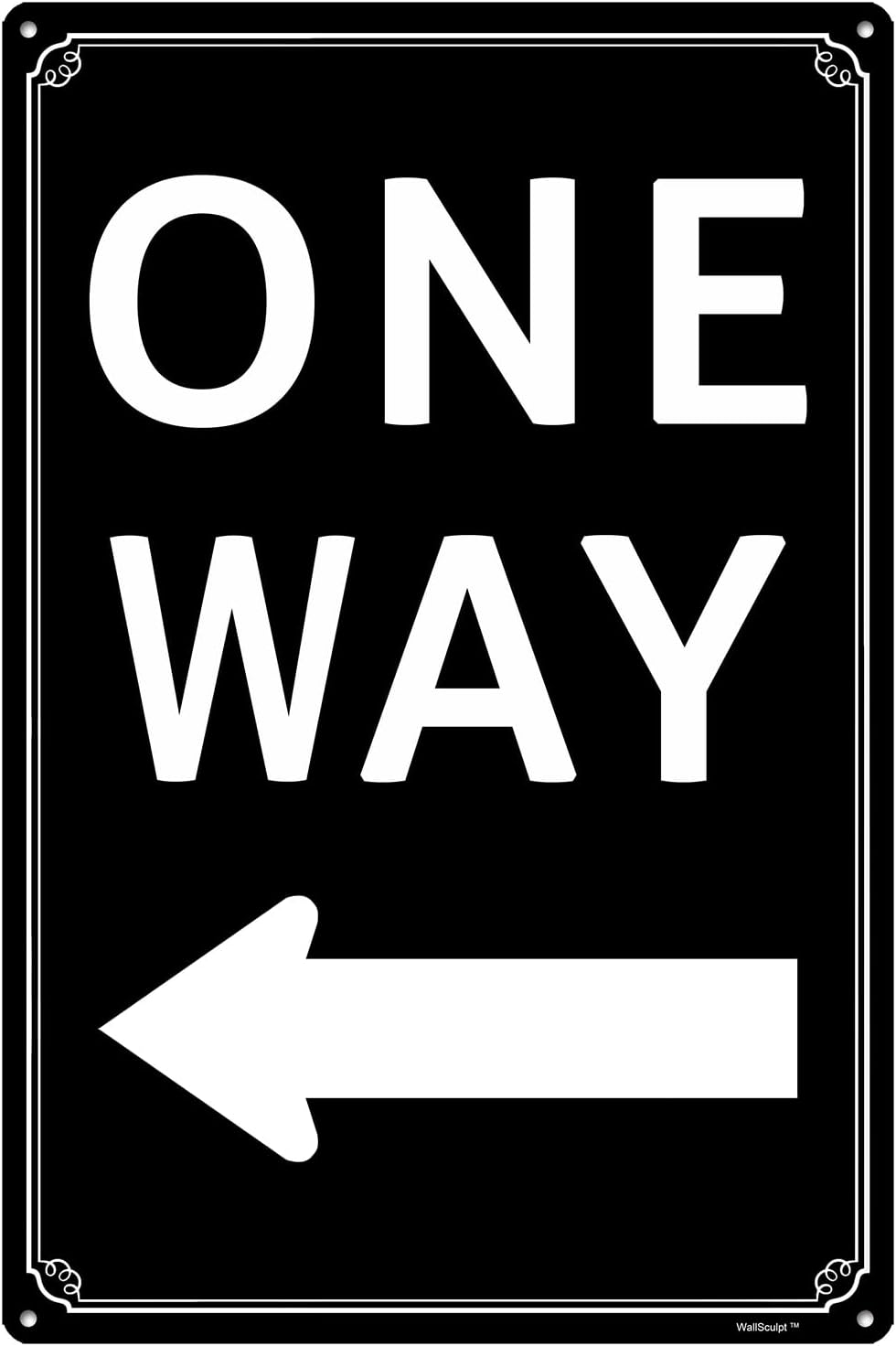 8x12" One Way" with Right Arrow - High-Intensity Aluminum Parking Lot Sign, Weatherproof & Fade-Resistant, Ideal for Outdoor & Indoor Use - Curbside Sign
