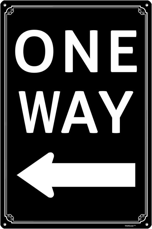 8x12" One Way" with Right Arrow - High-Intensity Aluminum Parking Lot Sign, Weatherproof &