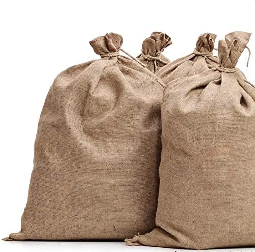 Burlap Bags for Vegetables & Gardening, 22" X 36"- Jute Sacks Perfect for Kids - Plant Covers