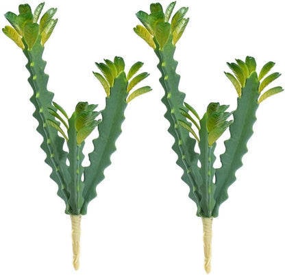Artificial Succulents Artificial Cactus Plant 2 Pack Fake Cactus Unpotted Artificial Succulent Plants Home Garden Office Indoor and Outdoor Decor