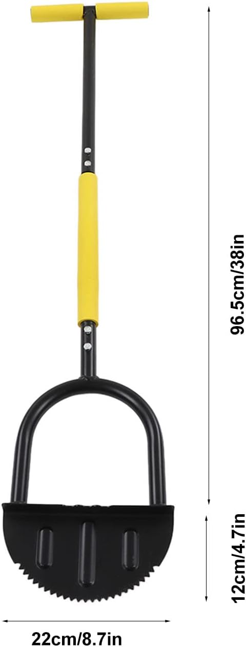 Manual Lawn Edger, Half Moon Saw Tooth Edger, Wide Pedal Garden Trimming Edging Tool for Sidewalk and Grass Maintenance