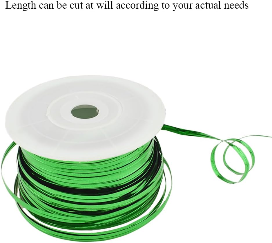 HAHIYO 100Yards/300Feet/91M Green Metal Twist Ties Bread Candy Coffee Bag Ties Plant Garden Twist Ties for Cellophane Treat Bag Gift Wraping Bag Plastic Bag Halloween Party Cake Present Art Craft