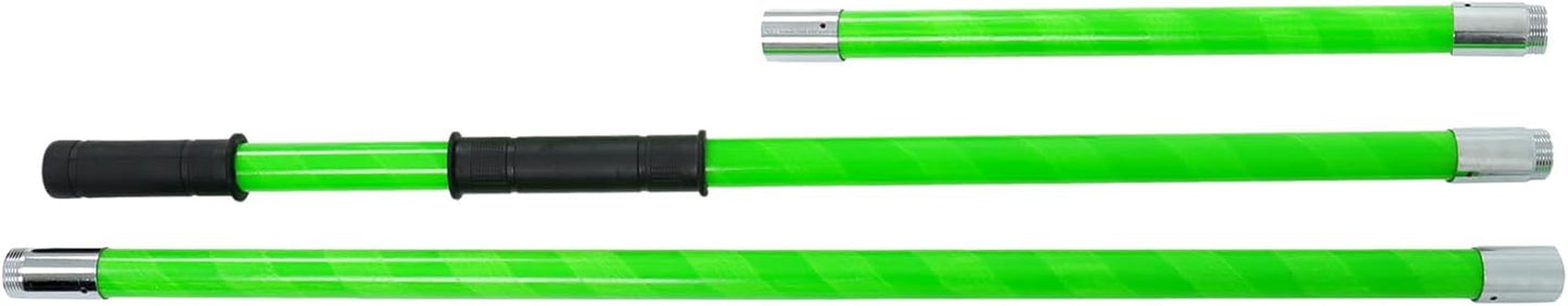 27FT Extendable Pole Saw, Manual Branch Trimmer with Long Handle, Manuals Tree Pruning Saws, 8 Knots Green