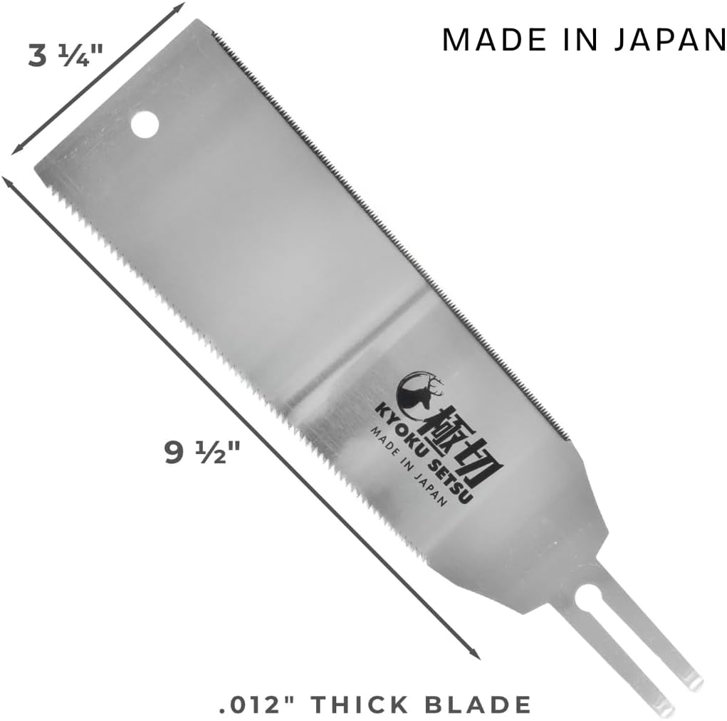 Great Neck Kyoku Setsu Japanese Ryoba Double-Edged Pull Cut Saw, Ultra Fine Saw, Detail Hand Saw, Double Edge Saw, Japanese Wood Saw