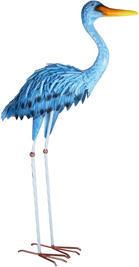 Blue Heron Statue Animal Sculpture Garden Decoration Metal Yard Art for Yard Outdoor Decoration