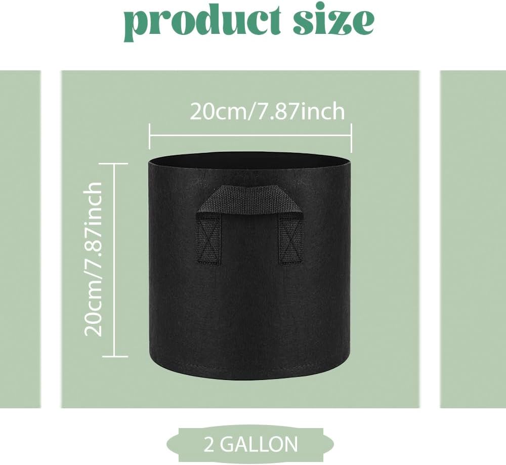 6 Pcs Lily Plant Pots for Pond, 2 Gallons Aquatic Pond Planter, Breathe Reusable Grow Bags with Handles for Aquatic Plants, Water Lily, Lotus, Potato,Onion,Flowers