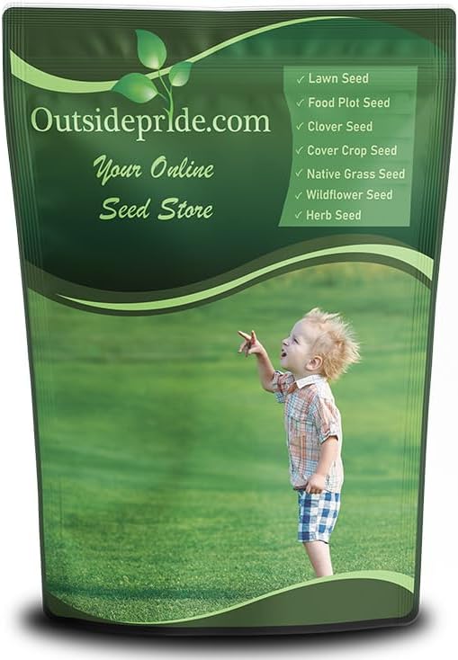 Outsidepride Showtime Perennial Lawn Grass Seed Mix - 25 lbs. Premium Blend of Creeping Red Fescue, Rye Grass & Kentucky Bluegrass Seed for Sports Fields, OptiGrowth Coated for Better Establishment