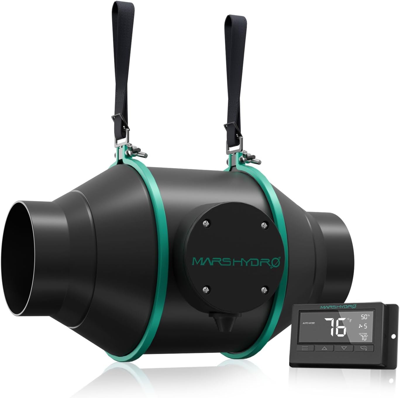 MARS HYDRO 4 Inch Inline Duct Fan with Temp Controller, Exhaust Fan for Grow Tents, Hydroponics