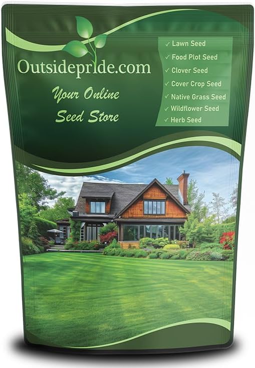 Outsidepride Midnight Kentucky Bluegrass Seed - 50 Lbs. Cold & Drought Tolerant, Sun-Loving Lawn Grass Seed, w/High Traffic Tolerance & Deep Root System, OptiGrowth Coated for Better Establishment