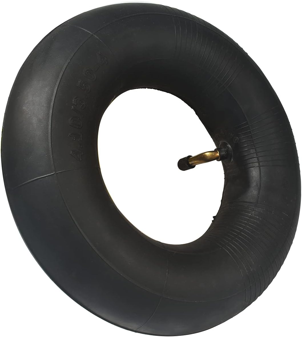 4.10/3.50-4 Heavy Duty Replacement Inner Tube with TR-87 Bent Valve Stem (2-Pack) - for Wheelbarrows, Mowers, Hand Trucks and More 3.50-4 Tire