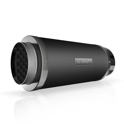 AC Infinity Inline Duct Fan Silencer, 8" Noise Reduction Muffler Blower Silencer for Indoor Hydroponics Grow Tent Ventilation Systems