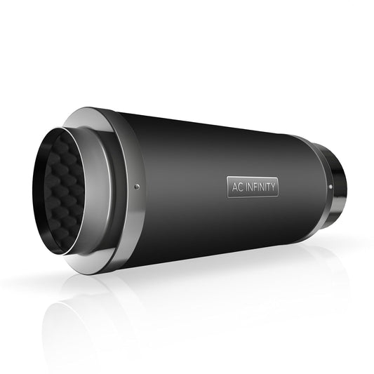AC Infinity Inline Duct Fan Silencer, 8" Noise Reduction Muffler Blower Silencer for Indoor