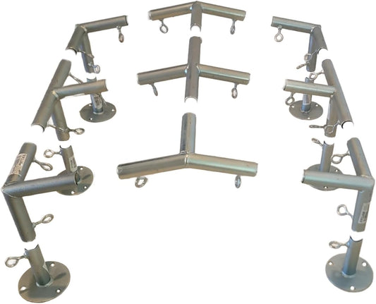 6 Leg Style Carport Canopy EMT Pipe Fittings Low Peak Connectors with 102 Degree Angle (Choose