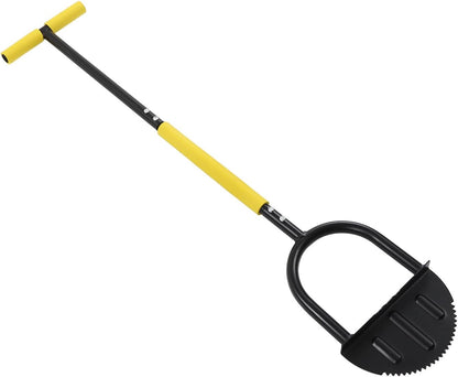 Manual Lawn Edger with Steel Blade T-Handle & Wide Pedal - Garden Path Edging & Trimming Tool for Sidewalks with Comfort Sponge Cover