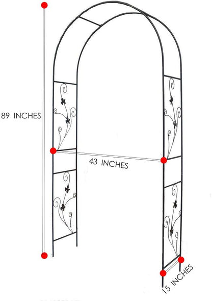 1. GO Steel Garden Arch, 7'5'' High x 3'7'' Wide, Garden Arbor for Various Climbing Plant, Outdoor Garden Lawn Backyard