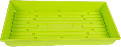 SUNPACK 10" x 20" Mega Plastic Seed Starting Tray, Lime Green, 2.5" (Pack of 30) - No Drainage Holes, Ideal for Greenhouses or Indoor Gardening - Made of Thick, Strong Plastic