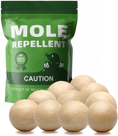 Mole Repellent Outdoor, Gopher Repellents, Vole Repellent for Lawn, Natural Groundhog Repellent, Safe for People & Pets, Mole Repellent for Lawn and Garden, 3 Months Protection -10P