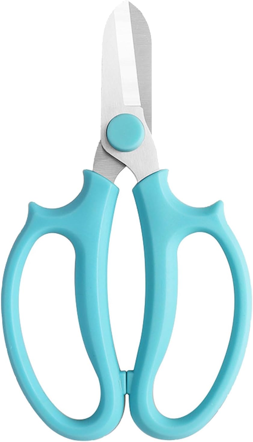 Gardening Scissor Blue Sharp Blade Alloy Steel Garden Shears for Cutting Flowers Trimming Plants of Yard Florist Rose Herb Hedge and Fruits Picking