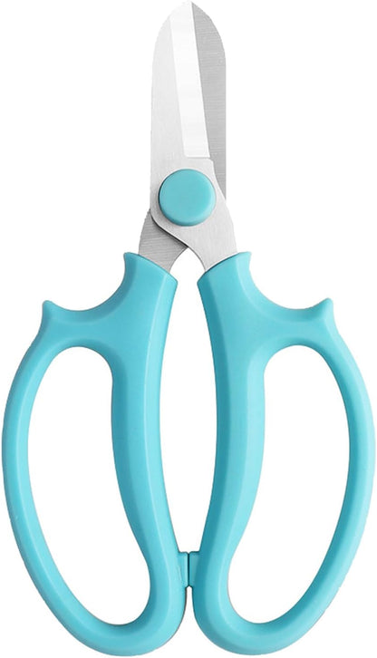 Gardening Scissor Blue Sharp Blade Alloy Steel Garden Shears for Cutting Flowers Trimming Plants of Yard Florist Rose Herb Hedge and Fruits Picking