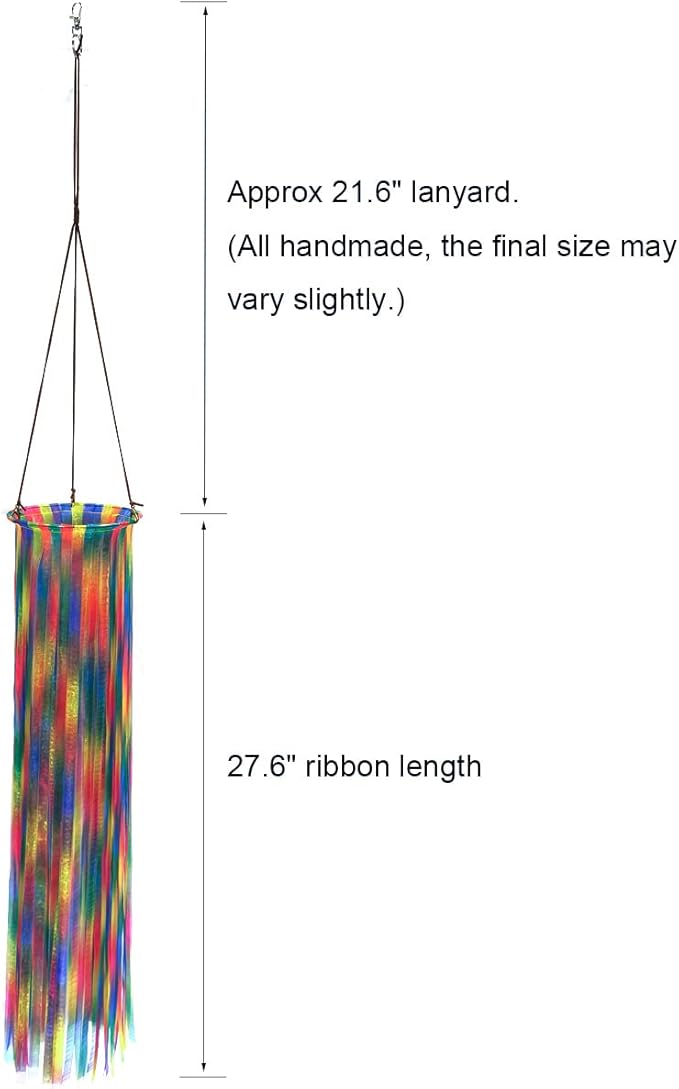 Ribbon Windsock Streamer, Outdoor Decorations for Your Patio, Garden, Yard, Dock and Camper