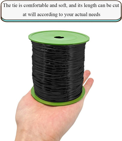 HAHIYO 350Yards/1050Feet/320M Black Metal Twist Ties for Bread Candy Coffee Plant Garden Cellophane Treat Bags Gift Wrapping Plastic Halloween Party Cake and Craft Projects
