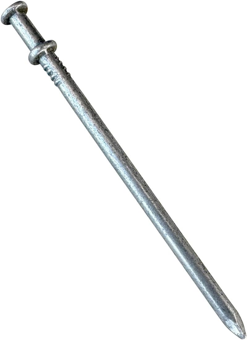 Sandbaggy 16d Duplex Nails (3.5" Long) - Temporary Construction, Concrete Forms, Scaffolding - 8 Gauge Steel - Smooth Shank, Flat Head - Removable/Reusable (6000)