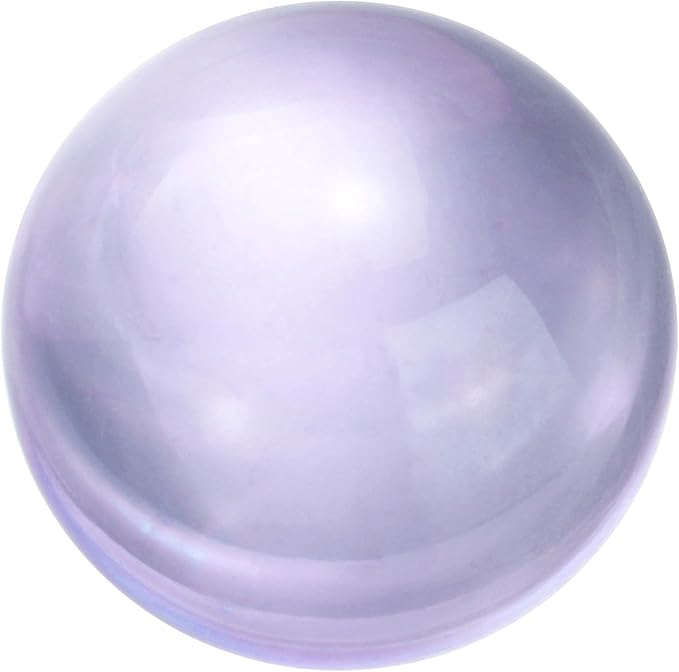 uxcell 25mm/1" Crystal Sphere Ball Glass Solid Decorative Sphere Crystal Ball Prop Ornament for Feng Shui Divination Fortune Telling Tabletop Fountain Decoration, Purple