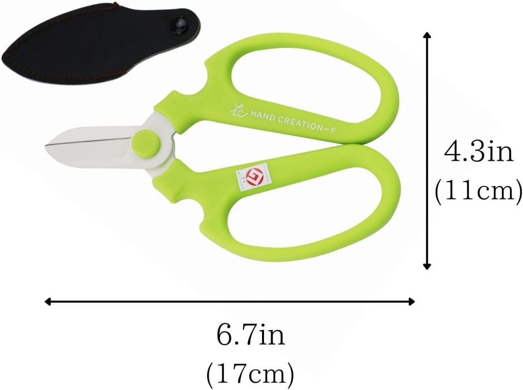 Japanese Florist Scissors – Professional Ultra Sharp Flower Shears Made in JAPAN for Ikebana Floral Design & Gardening SAKAGEN HAND CREATION F-170 (Warm Grey)