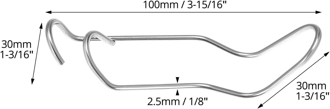 QWORK Garden Support Stakes with Clips, 20 PCS 7/16 Inch Galvanized Steel, Rust-Resistant for Climbing Plants