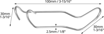 QWORK Garden Support Stakes with Clips, 20 PCS 7/16 Inch Galvanized Steel, Rust-Resistant for Climbing Plants