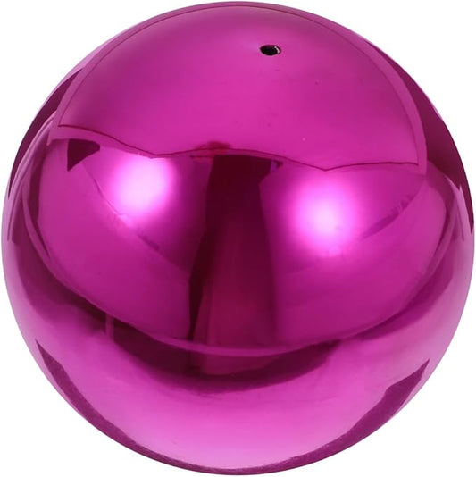 ibasenice Stainless Steel Mirror Reflective Gazing Ball 12 Inch Garden Decor - Purple Decorative Sphere for Outdoor Use 2Pcs Set