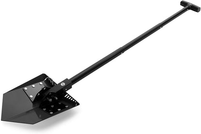 DMOS Delta Shovel - Collapsible Heavy-Duty Steel Folding Shovel for Camping, Overlanding, Survival, Military, Hunting, & Off-Road Use - Blackout - Pro
