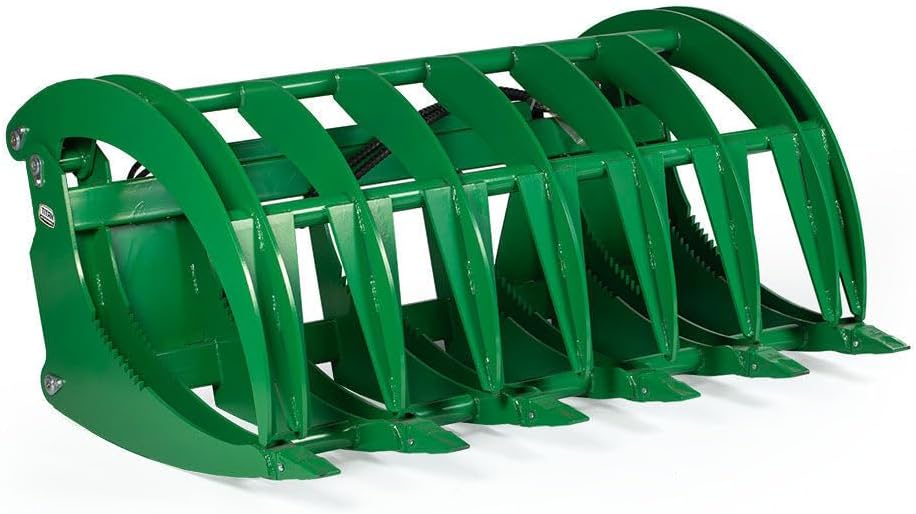Titan Attachments 72" HD Root Grapple Rake Attachment, Fits John Deere Hook & Pin Tractors, Twin 3,000 PSI Cylinders, Clears Rocks, Logs, Brush, & Debris, Tractor Accessories & Attachments