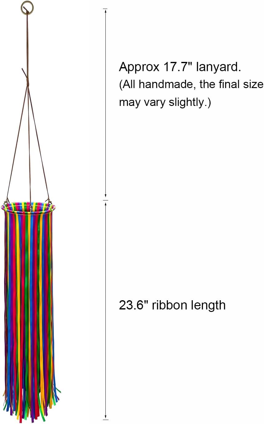Satin Ribbon Windsock Streamer, Outdoor Decorations for Your Patio, Garden, Yard, Dock and Camper, 41-Inch, WS41-01