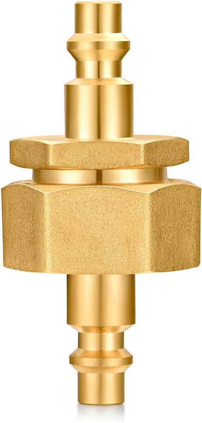 RV vent plug prevent freezing in winter helps drain water from water pipes, suitable for camping RVs, boats, garden hoses, water pipe Blow Out Plug brass quick connector (male)