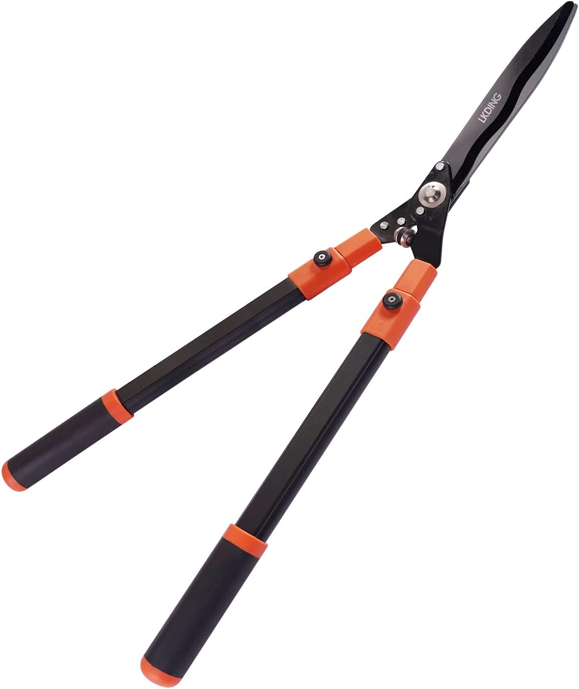 Hedge Shears Heavy Duty 32.5"-43" Extendable Handle Professional Garden Clippers Pruning Scissors Trimmer Yard Landscaping Tool