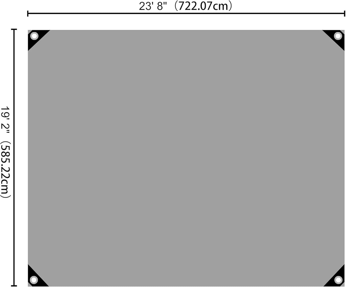 Yescom Large Tarps Waterproof 10 Mil Heavy Duty Reinforced Poly Outdoor Tarp 20' x24' with Grommets for Outdoor Camping Tent Boat Silver & Black